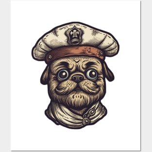 Captain pug Posters and Art